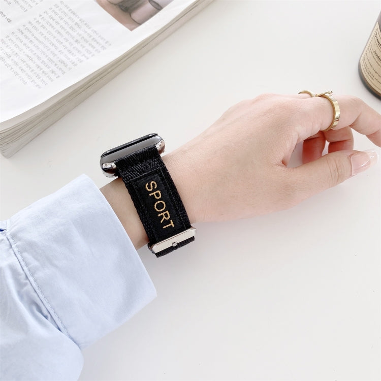 สายรัดข้อมือไนลอนสำรอง สำหรับ Apple Watch Series 7 ขนาด 41 มม. / & 6 & SE & 5 & 4 ขนาด 40 มม., สำหรับ Apple Watch Series 7 ขนาด 45 มม. / & 6 & SE & 5 & 4 ขนาด 44 มม.