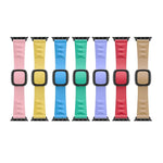สายรัดนาฬิกาซิลิโคนสไตล์โมเดิร์นสำหรับเปลี่ยน สำหรับ Apple Watch Series 6 & SE & 5 & 4 44mm / 3 & 2 & 1 42mm, หัวเข็มขัดสีดำ, หัวเข็มขัดสีโรสโกลด์, หัวเข็มขัดสีเงิน