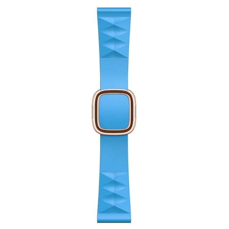 สายรัดนาฬิกาซิลิโคนสไตล์โมเดิร์นสำหรับเปลี่ยน สำหรับ Apple Watch Series 6 & SE & 5 & 4 44mm / 3 & 2 & 1 42mm, หัวเข็มขัดสีดำ, หัวเข็มขัดสีโรสโกลด์, หัวเข็มขัดสีเงิน
