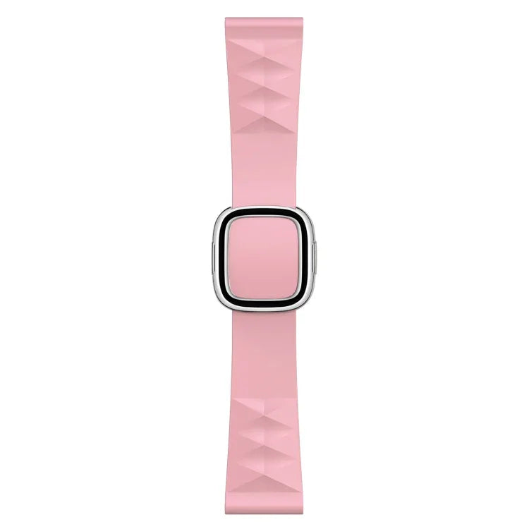สายรัดนาฬิกาซิลิโคนสไตล์โมเดิร์นสำหรับเปลี่ยน สำหรับ Apple Watch Series 6 & SE & 5 & 4 44mm / 3 & 2 & 1 42mm, หัวเข็มขัดสีดำ, หัวเข็มขัดสีโรสโกลด์, หัวเข็มขัดสีเงิน