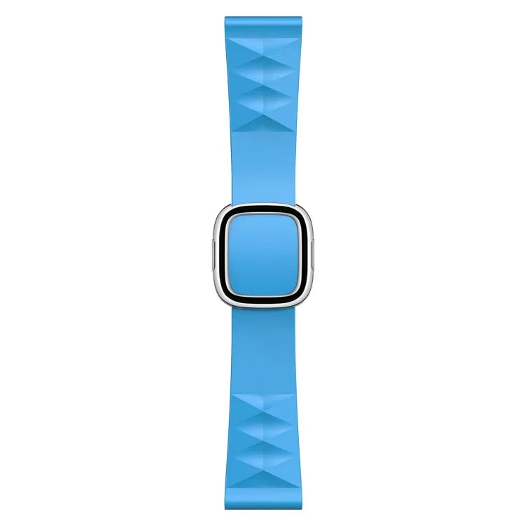 สายรัดนาฬิกาซิลิโคนสไตล์โมเดิร์นสำหรับเปลี่ยน สำหรับ Apple Watch Series 6 & SE & 5 & 4 44mm / 3 & 2 & 1 42mm, หัวเข็มขัดสีดำ, หัวเข็มขัดสีโรสโกลด์, หัวเข็มขัดสีเงิน