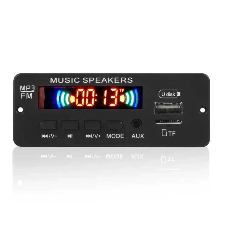 JX-808BT บอร์ดถอดรหัสเครื่องเล่น MP3 เสียงรถยนต์ 12V วิทยุ FM USB พร้อมบลูทูธ / รีโมทคอนโทรล / บันทึกเสียง, JX-808BT