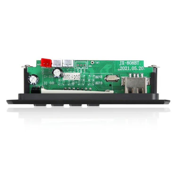 JX-808BT บอร์ดถอดรหัสเครื่องเล่น MP3 เสียงรถยนต์ 12V วิทยุ FM USB พร้อมบลูทูธ / รีโมทคอนโทรล / บันทึกเสียง, JX-808BT