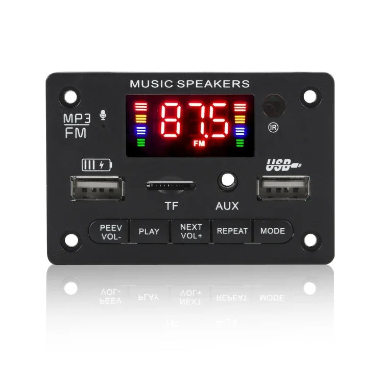 JX-809BT บอร์ดถอดรหัสเครื่องเล่น MP3 เสียงรถยนต์ 12V วิทยุ FM USB พร้อมบลูทูธ / รีโมทคอนโทรล / บันทึกเสียง, JX-809BT