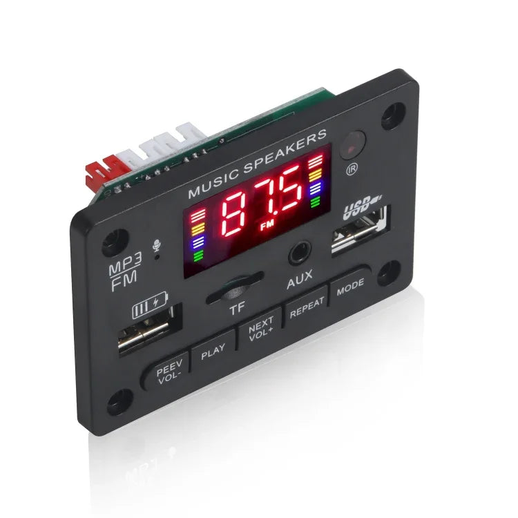บอร์ดถอดรหัสเครื่องเล่น MP3 วิทยุ FM USB รถยนต์ 12V รุ่น JX-810BT พร้อมบลูทูธ / รีโมทคอนโทรล / บันทึกเสียง