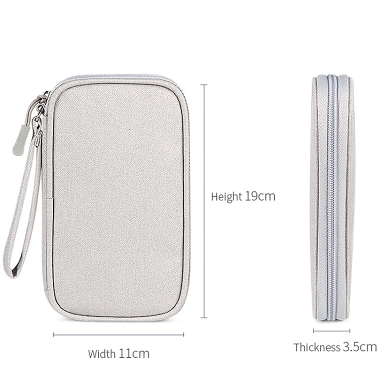 กระเป๋าเก็บอุปกรณ์ดิจิทัลอเนกประสงค์พร้อมสายคล้องมือ ขนาด 19x11x3.5 ซม. (น้ำเงินกรมท่า), (เทา), (ชมพู), (ดำ) รุ่น SM03