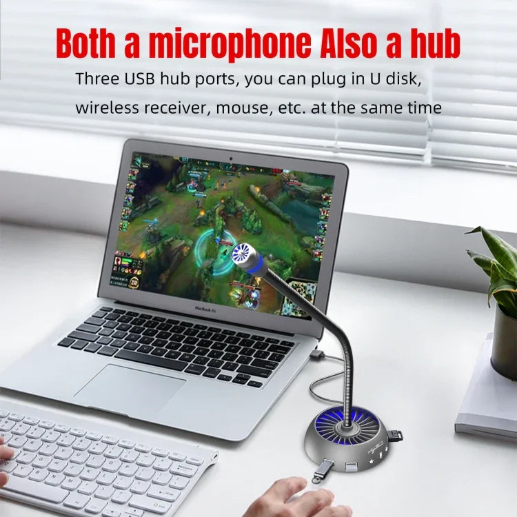 ไมโครโฟนลดเสียงรบกวนแบบเมทริกซ์ USB ป้องกันสัญญาณรบกวน HXSJ F15