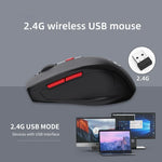 เมาส์ไร้สายโหมดคู่ Bluetooth 3.0/5.0 2.4G HXSJ T67, T67 2.4G