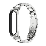 For Xiaomi Mi Band 6 / 5 CS Mijobs CS Metal Three Bead Stainless Steel Watch Band