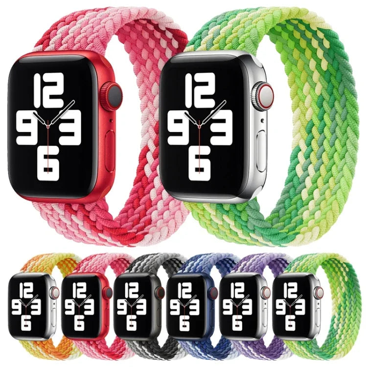 สายรัดนาฬิกาไนลอนถักแบบห่วงเดี่ยว ขนาด: S 135mm สำหรับ Apple Watch Series 6 & SE & 5 & 4 40mm / 3 & 2 & 1 38mm, S 135mm 40mm / 38 mm