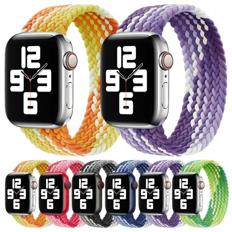 สายรัดนาฬิกาไนลอนถักแบบห่วงเดี่ยว ขนาด: L 155mm สำหรับ Apple Watch Series 6 & SE & 5 & 4 40mm / 3 & 2 & 1 38mm, L 155mm 40mm / 38 mm