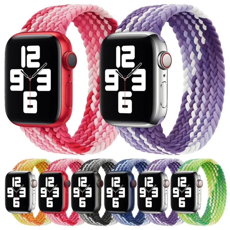 สายรัดนาฬิกาไนลอนถักแบบห่วงเดี่ยว ขนาด: XS 135mm สำหรับ Apple Watch Series 6 & SE & 5 & 4 44mm / 3 & 2 & 1 42mm, XS 135mm 44mm / 42 mm