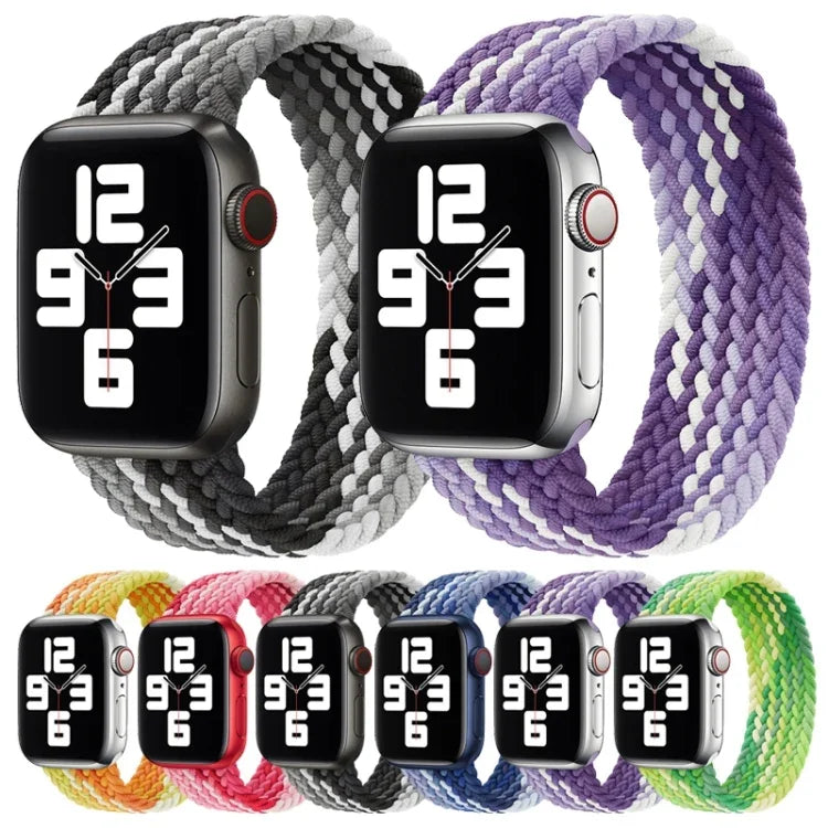 สายรัดนาฬิกาไนลอนถักแบบห่วงเดี่ยว ขนาด: S 145mm สำหรับ Apple Watch Series 6 & SE & 5 & 4 44mm / 3 & 2 & 1 42mm, S 145mm 44mm / 42 mm