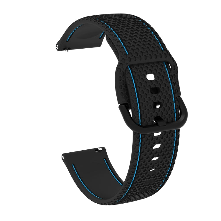 สายรัดซิลิโคนแบบเย็บสองสีสำหรับ Samsung Galaxy Watch Active 2 ขนาด 20 มม.