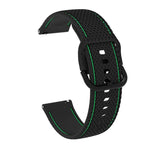 สายรัดซิลิโคนแบบเย็บสองสีสำหรับ Samsung Galaxy Watch Active 2 ขนาด 20 มม.
