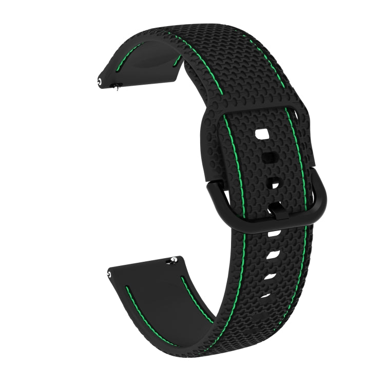 สายรัดซิลิโคนแบบเย็บสองสีสำหรับ Samsung Galaxy Watch Active 2 ขนาด 20 มม.