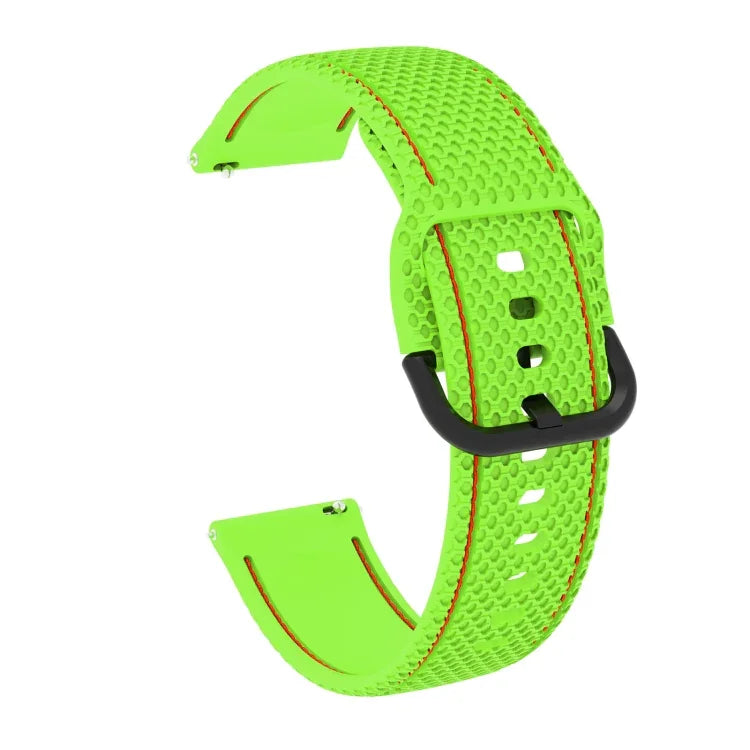 For Samsung Galaxy Watch Active 2 Two-color Stitching Silicone Replacement Strap Watchband, 20mm
