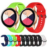 สายรัดซิลิโคนแบบเย็บสองสีสำหรับ Samsung Galaxy Watch Active 2 ขนาด 20 มม.