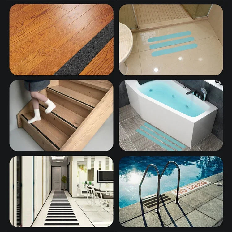 เทปกันลื่นพื้น PEVA กันน้ำ นาโน ไม่ทิ้งรอย ทนการสึกหรอ ขนาด 2.5cm x 5m (สีขาว), 5cm x 5m (สีขาว), 2.5cm x 5m (สีเทา), 5cm x 5m (สีเทา), 2.5cm x 5m (ใส), 5cm x 5m (ใส), 5cm x 5m (ลายเพชรสีน้ำเงิน)