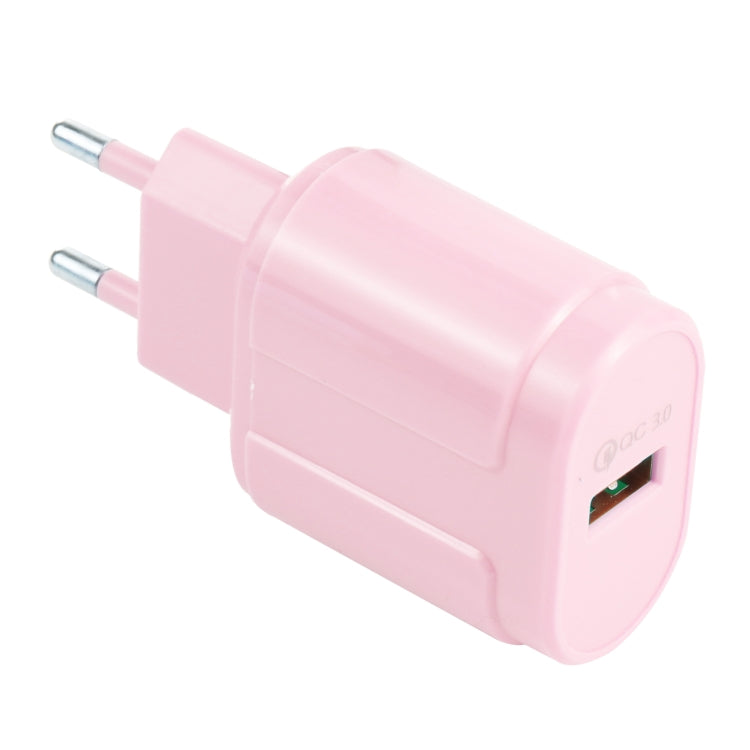 ที่ชาร์จเดินทาง Macarons แบบ USB เดี่ยว QC3.0, ปลั๊ก EU, ปลั๊ก US