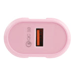 ที่ชาร์จเดินทาง Macarons แบบ USB เดี่ยว QC3.0, ปลั๊ก EU, ปลั๊ก US