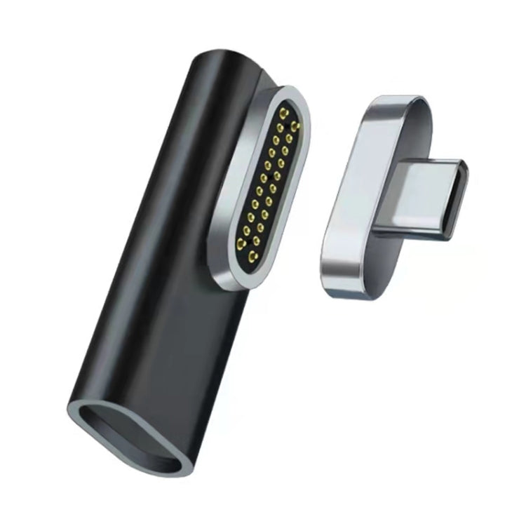 อะแดปเตอร์ USB-C / Type-C ตัวเมีย 100W เป็น USB-C / Type-C ตัวผู้ 20 พิน แบบข้อศอกแม่เหล็ก