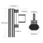 อะแดปเตอร์ USB-C / Type-C ตัวเมีย 100W เป็น USB-C / Type-C ตัวผู้ 20 พิน แบบข้อศอกแม่เหล็ก
