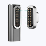 อะแดปเตอร์ USB-C / Type-C ตัวเมีย 100W เป็น USB-C / Type-C ตัวผู้ 20 พิน แบบข้อศอกแม่เหล็ก
