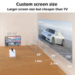 โปรเจคเตอร์ LED HD ดิจิตอลพกพา WEJOY Y2 ความละเอียด 1920x1080P 100 ANSI Lumens พร้อมแบตเตอรี่และระบบสัมผัส Android 9.0, 2G+16G, ปลั๊ก US