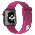 สายรัดข้อมือซิลิโคนสำรองสำหรับ Apple Watch Series 7 ขนาด 41 มม. / 6 & SE & 5 & 4 ขนาด 40 มม. / 3 & 2 & 1 ขนาด 38 มม., 7 ขนาด 45 มม. / 6 & SE & 5 & 4 ขนาด 44 มม. / 3 & 2 & 1 ขนาด 42 มม.