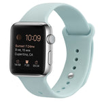 สายรัดข้อมือซิลิโคนสำรองสำหรับ Apple Watch Series 7 ขนาด 41 มม. / 6 & SE & 5 & 4 ขนาด 40 มม. / 3 & 2 & 1 ขนาด 38 มม., 7 ขนาด 45 มม. / 6 & SE & 5 & 4 ขนาด 44 มม. / 3 & 2 & 1 ขนาด 42 มม.