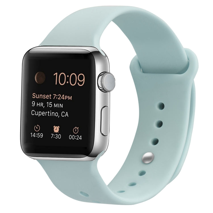 สายรัดข้อมือซิลิโคนสำรองสำหรับ Apple Watch Series 7 ขนาด 41 มม. / 6 & SE & 5 & 4 ขนาด 40 มม. / 3 & 2 & 1 ขนาด 38 มม., 7 ขนาด 45 มม. / 6 & SE & 5 & 4 ขนาด 44 มม. / 3 & 2 & 1 ขนาด 42 มม.