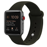 สายรัดข้อมือซิลิโคนสำรองสำหรับ Apple Watch Series 7 ขนาด 41 มม. / 6 & SE & 5 & 4 ขนาด 40 มม. / 3 & 2 & 1 ขนาด 38 มม., 7 ขนาด 45 มม. / 6 & SE & 5 & 4 ขนาด 44 มม. / 3 & 2 & 1 ขนาด 42 มม.