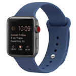 สายรัดข้อมือซิลิโคนสำรองสำหรับ Apple Watch Series 7 ขนาด 41 มม. / 6 & SE & 5 & 4 ขนาด 40 มม. / 3 & 2 & 1 ขนาด 38 มม., 7 ขนาด 45 มม. / 6 & SE & 5 & 4 ขนาด 44 มม. / 3 & 2 & 1 ขนาด 42 มม.