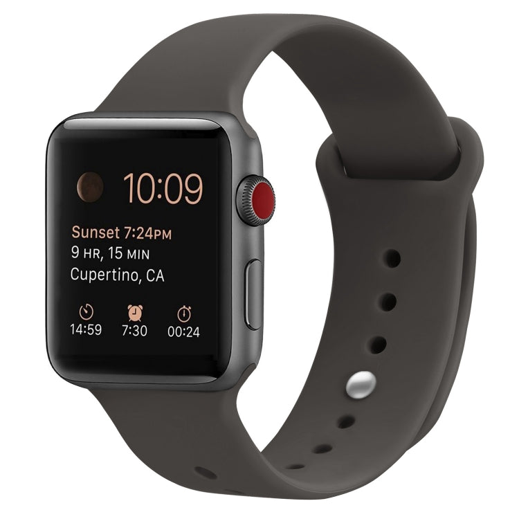 สายรัดข้อมือซิลิโคนสำรองสำหรับ Apple Watch Series 7 ขนาด 41 มม. / 6 & SE & 5 & 4 ขนาด 40 มม. / 3 & 2 & 1 ขนาด 38 มม., 7 ขนาด 45 มม. / 6 & SE & 5 & 4 ขนาด 44 มม. / 3 & 2 & 1 ขนาด 42 มม.