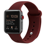 สายรัดข้อมือซิลิโคนสำรองสำหรับ Apple Watch Series 7 ขนาด 41 มม. / 6 & SE & 5 & 4 ขนาด 40 มม. / 3 & 2 & 1 ขนาด 38 มม., 7 ขนาด 45 มม. / 6 & SE & 5 & 4 ขนาด 44 มม. / 3 & 2 & 1 ขนาด 42 มม.