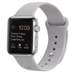 สายรัดข้อมือซิลิโคนสำรองสำหรับ Apple Watch Series 7 ขนาด 41 มม. / 6 & SE & 5 & 4 ขนาด 40 มม. / 3 & 2 & 1 ขนาด 38 มม., 7 ขนาด 45 มม. / 6 & SE & 5 & 4 ขนาด 44 มม. / 3 & 2 & 1 ขนาด 42 มม.