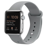 สายรัดข้อมือซิลิโคนสำรองสำหรับ Apple Watch Series 7 ขนาด 41 มม. / 6 & SE & 5 & 4 ขนาด 40 มม. / 3 & 2 & 1 ขนาด 38 มม., 7 ขนาด 45 มม. / 6 & SE & 5 & 4 ขนาด 44 มม. / 3 & 2 & 1 ขนาด 42 มม.