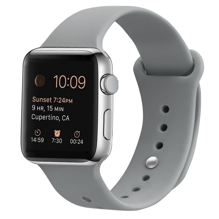 สายรัดข้อมือซิลิโคนสำรองสำหรับ Apple Watch Series 7 ขนาด 41 มม. / 6 & SE & 5 & 4 ขนาด 40 มม. / 3 & 2 & 1 ขนาด 38 มม., 7 ขนาด 45 มม. / 6 & SE & 5 & 4 ขนาด 44 มม. / 3 & 2 & 1 ขนาด 42 มม.