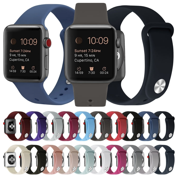 สายรัดข้อมือซิลิโคนสำรองสำหรับ Apple Watch Series 7 ขนาด 41 มม. / 6 & SE & 5 & 4 ขนาด 40 มม. / 3 & 2 & 1 ขนาด 38 มม., 7 ขนาด 45 มม. / 6 & SE & 5 & 4 ขนาด 44 มม. / 3 & 2 & 1 ขนาด 42 มม.