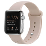 สายรัดข้อมือซิลิโคนสำรองสำหรับ Apple Watch Series 7 ขนาด 41 มม. / 6 & SE & 5 & 4 ขนาด 40 มม. / 3 & 2 & 1 ขนาด 38 มม., 7 ขนาด 45 มม. / 6 & SE & 5 & 4 ขนาด 44 มม. / 3 & 2 & 1 ขนาด 42 มม.