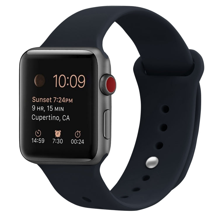 สายรัดข้อมือซิลิโคนสำรองสำหรับ Apple Watch Series 7 ขนาด 41 มม. / 6 & SE & 5 & 4 ขนาด 40 มม. / 3 & 2 & 1 ขนาด 38 มม., 7 ขนาด 45 มม. / 6 & SE & 5 & 4 ขนาด 44 มม. / 3 & 2 & 1 ขนาด 42 มม.