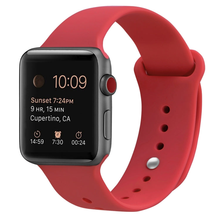 สายรัดข้อมือซิลิโคนสำรองสำหรับ Apple Watch Series 7 ขนาด 41 มม. / 6 & SE & 5 & 4 ขนาด 40 มม. / 3 & 2 & 1 ขนาด 38 มม., 7 ขนาด 45 มม. / 6 & SE & 5 & 4 ขนาด 44 มม. / 3 & 2 & 1 ขนาด 42 มม.