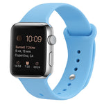 สายรัดข้อมือซิลิโคนสำรองสำหรับ Apple Watch Series 7 ขนาด 41 มม. / 6 & SE & 5 & 4 ขนาด 40 มม. / 3 & 2 & 1 ขนาด 38 มม., 7 ขนาด 45 มม. / 6 & SE & 5 & 4 ขนาด 44 มม. / 3 & 2 & 1 ขนาด 42 มม.