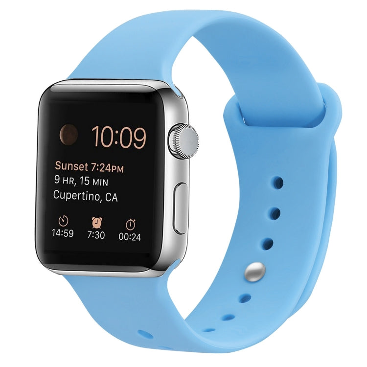 สายรัดข้อมือซิลิโคนสำรองสำหรับ Apple Watch Series 7 ขนาด 41 มม. / 6 & SE & 5 & 4 ขนาด 40 มม. / 3 & 2 & 1 ขนาด 38 มม., 7 ขนาด 45 มม. / 6 & SE & 5 & 4 ขนาด 44 มม. / 3 & 2 & 1 ขนาด 42 มม.