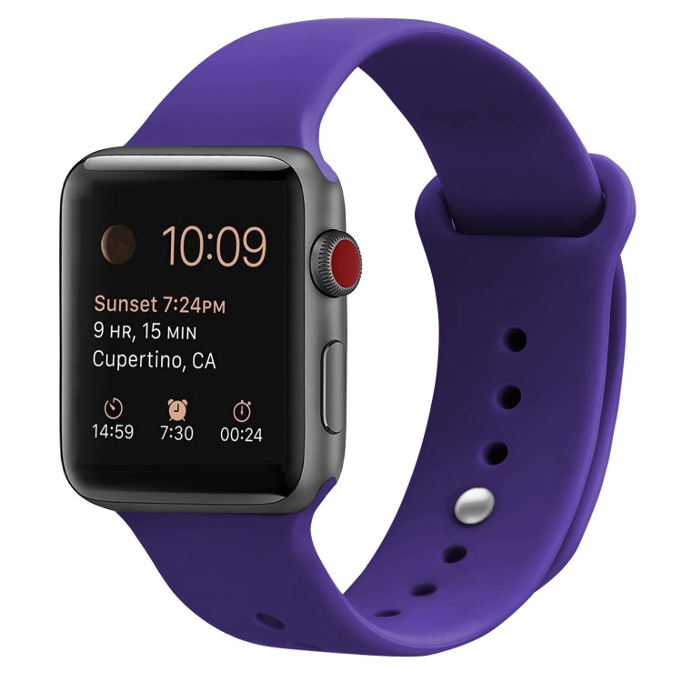 สายรัดข้อมือซิลิโคนสำรองสำหรับ Apple Watch Series 7 ขนาด 41 มม. / 6 & SE & 5 & 4 ขนาด 40 มม. / 3 & 2 & 1 ขนาด 38 มม., 7 ขนาด 45 มม. / 6 & SE & 5 & 4 ขนาด 44 มม. / 3 & 2 & 1 ขนาด 42 มม.