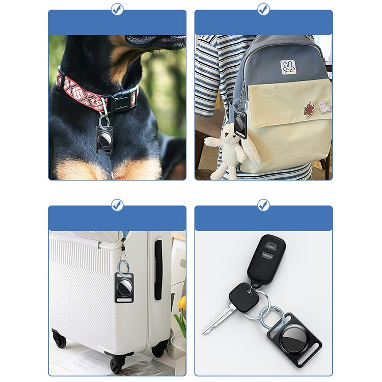 เคสปกป้องโลหะแม่เหล็กพร้อมห่วงพวงกุญแจสลับได้ สำหรับ AirTag รุ่นที่ 2 / รุ่นที่ 1
