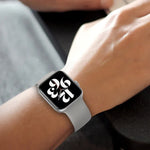 สายรัดนาฬิกาซิลิโคนยืดหยุ่น สำหรับ Apple Watch Series, 7 45mm / 6 & SE & 5 & 4 44mm / 3 & 2 & 1 42mm