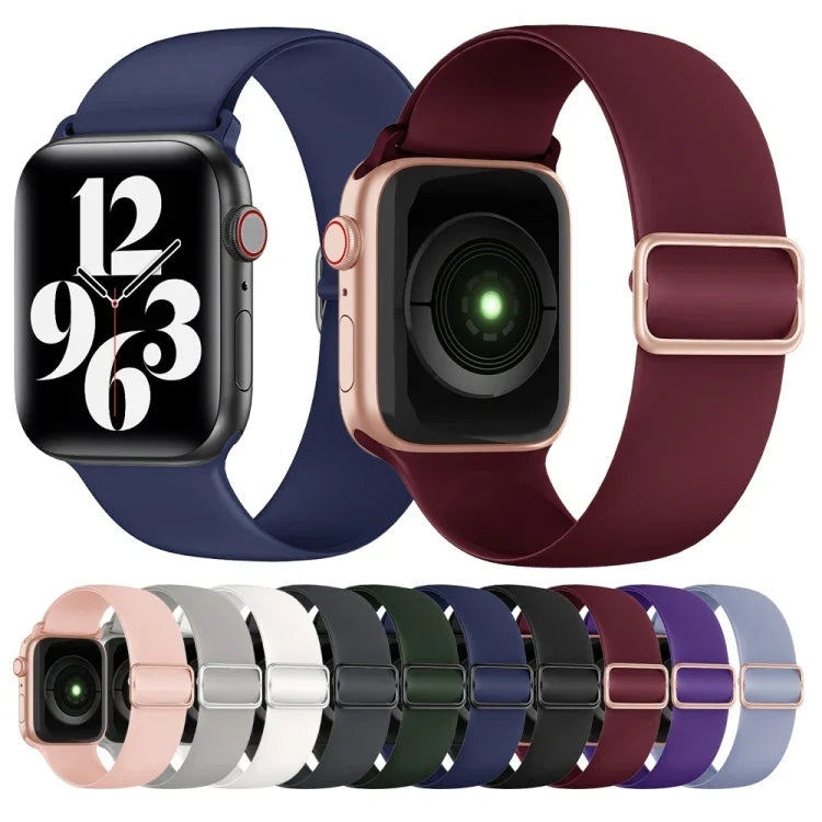 สายรัดนาฬิกาซิลิโคนยืดหยุ่น สำหรับ Apple Watch Series, 7 45mm / 6 & SE & 5 & 4 44mm / 3 & 2 & 1 42mm