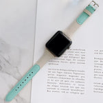 สายหนังเปลี่ยนสีแมตช์ขนาดเล็กเอว สำหรับ Apple Watch Series, 7 41mm / 6 & SE & 5 & 4 40mm / 3 & 2 & 1 38mm, 7 45mm / 6 & SE & 5 & 4 44mm / 3 & 2 & 1 42mm